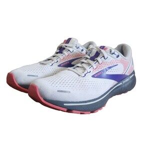 Brooks Ghost 14 Women's Running Shoes White Pink Purple Size 9.5 B Medium